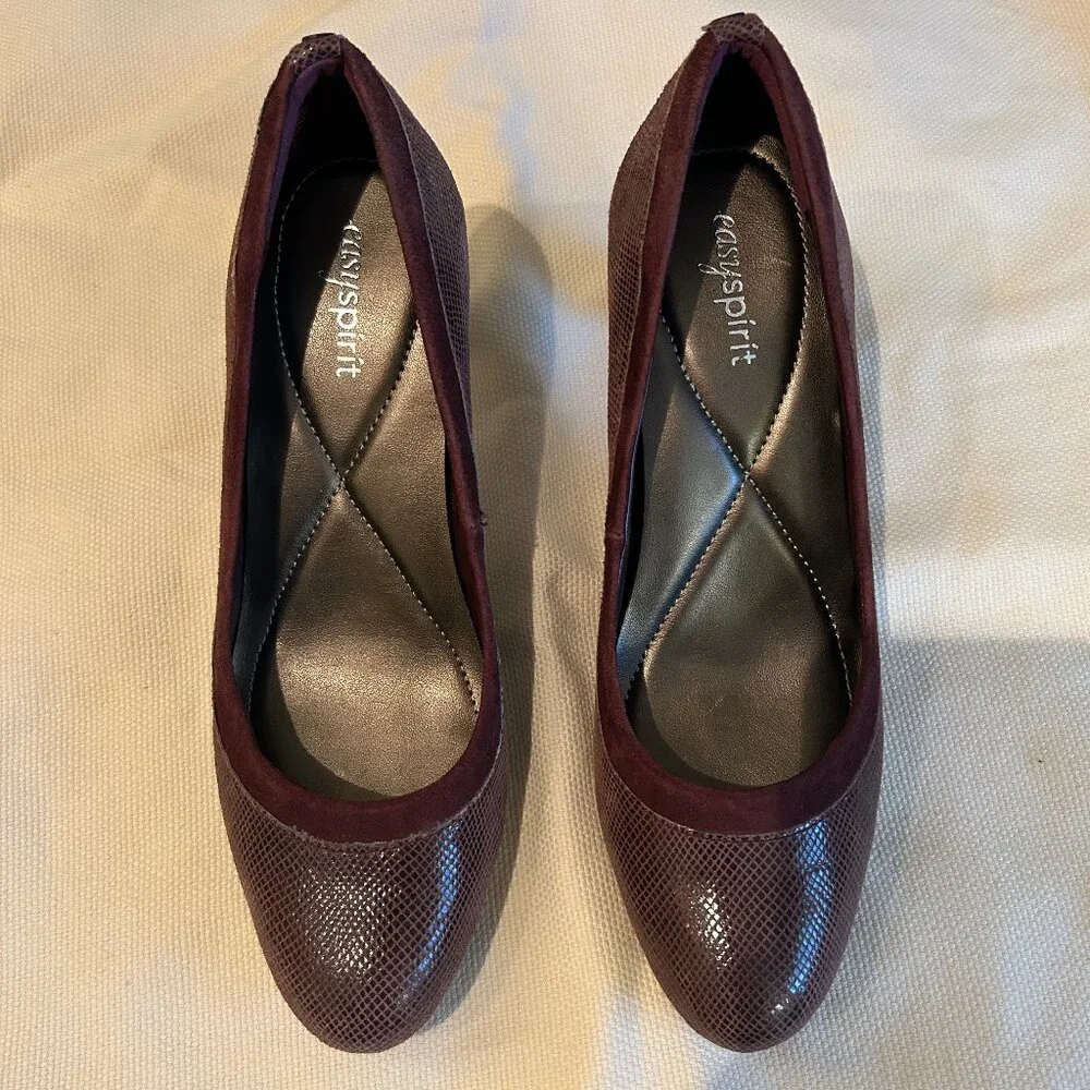 NEW (NWOT) Easy Spirit Airey burgundy leather pumps sz 7